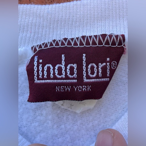 Vintage 80s/90s Linda Lori New York Ugly Sweater Christmas Puff Print Crewneck - Picture 2 of 8